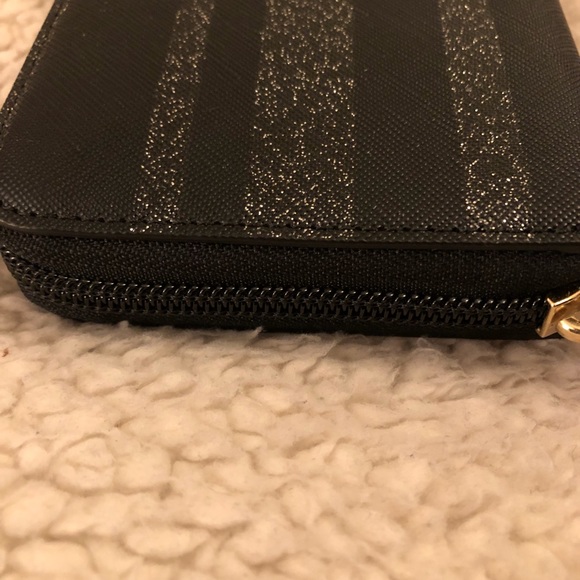 KATE SPADE Haven Lane Neda Blk Glitter Zip Wallet - Picture 4 of 8